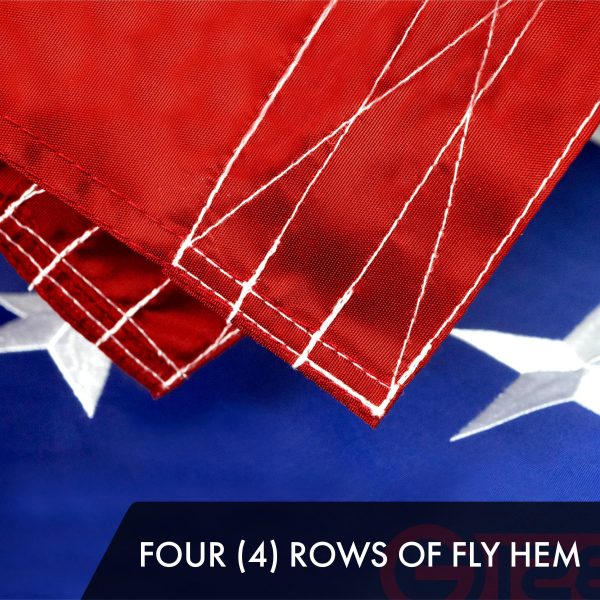 G128 Combo Pack: American USA Flag 5x8 Ft & Texas TX State Flag 5x8 Ft | Both ToughWeave Series Embroidered 300D Polyester, Embroidered Design, Indoor/Outdoor, Brass Grommets - Image 8
