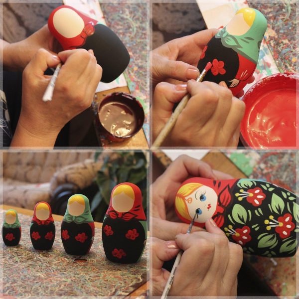 Matryoshka Russian Nesting Doll Babushka Blank Unpainted Set Handmade Souvenir Gift Handicraft 7 pcs - Image 4