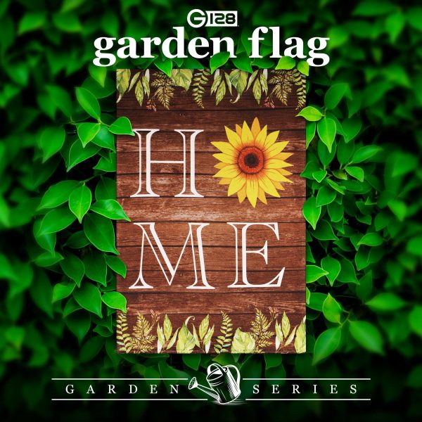 G128 Garden Flag Home Sunflower on Rustic Wood | 12x18 Inch | Printed Blockout Polyester - Summer Decoration - Image 2