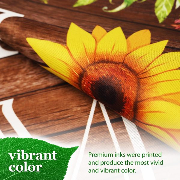 G128 Garden Flag Home Sunflower on Rustic Wood | 12x18 Inch | Printed Blockout Polyester - Summer Decoration - Image 6