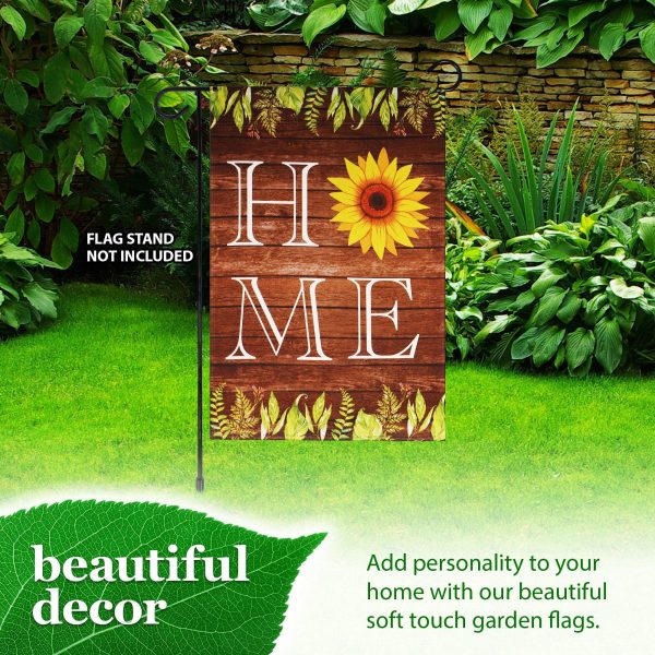 G128 Garden Flag Home Sunflower on Rustic Wood | 12x18 Inch | Printed Blockout Polyester - Summer Decoration - Image 8