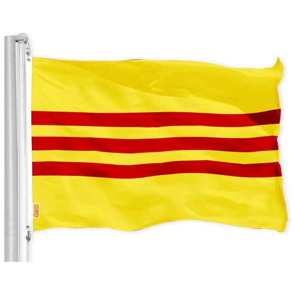 G128 Combo Pack: American USA Flag 3x5 Ft & South Vietnam Flag 3x5 Ft, Both Printed 150D Polyester, Indoor/Outdoor, Brass Grommets - Image 2