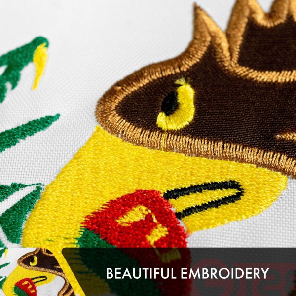 G128 Mexico Mexican Flag | 6x10 Ft | Double ToughWeave Series Double Sided Embroidered 210D Polyester | Country Flag, Embroidered Design, Indoor/Outdoor, Brass Grommets, Heavy Duty, 3-ply - Image 4