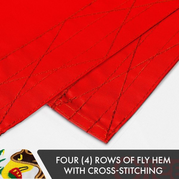 G128 Mexico Mexican Flag | 6x10 Ft | Double ToughWeave Series Double Sided Embroidered 210D Polyester | Country Flag, Embroidered Design, Indoor/Outdoor, Brass Grommets, Heavy Duty, 3-ply - Image 6