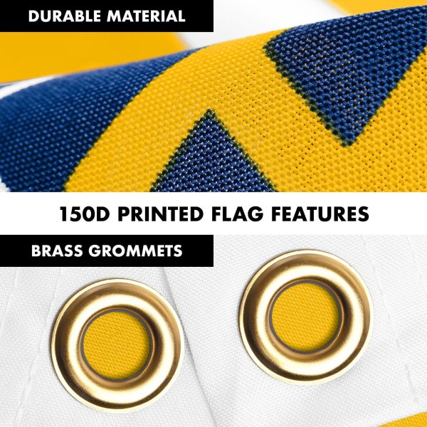 G128 Combo Pack: 6 Ft Tangle Free Spinning Flagpole (Black) & Rhode Island Flag 3x5 Ft Printed 150D Polyester, Brass Grommets (Flag Included) Aluminum Flag Pole - Image 4