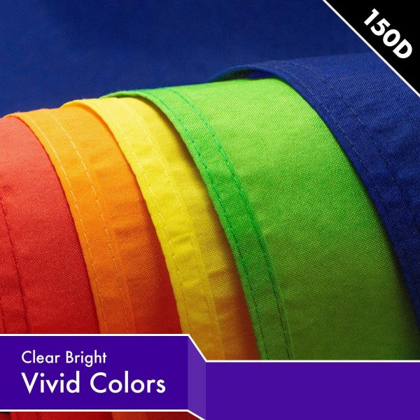 G128 2 Pack: Solid Violet Color Flag | 2x3 Ft | LiteWeave Pro Series Printed 150D Polyester | Indoor/Outdoor, Vibrant Colors, Brass Grommets, Thicker and More Durable Than 100D 75D Polyester - Image 3