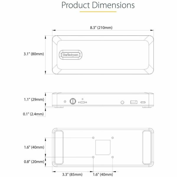 StarTech.com USB-C Docking Station, HDMI/DP/DP Alt Mode USB-C Dock, Triple/Dual 4K, 7x USB Hub, 60W PD, GbE, WWCB Certified - Image 7