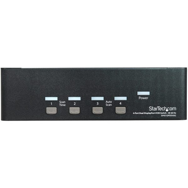 StarTech.com 4 Port Dual DisplayPort KVM Switch - DisplayPort 1.2 KVM - 4K 60Hz - Image 2