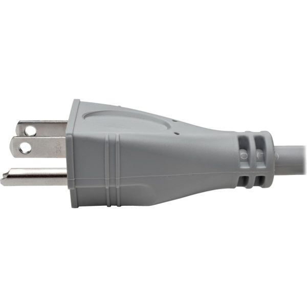 Eaton Tripp Lite Series Hospital-Grade Extension Cord, NEMA 5-15P to NEMA 5-15R - Green Dot, 15A, 125V, 14 AWG, 15 ft. (4.57 m), Gray - Image 6