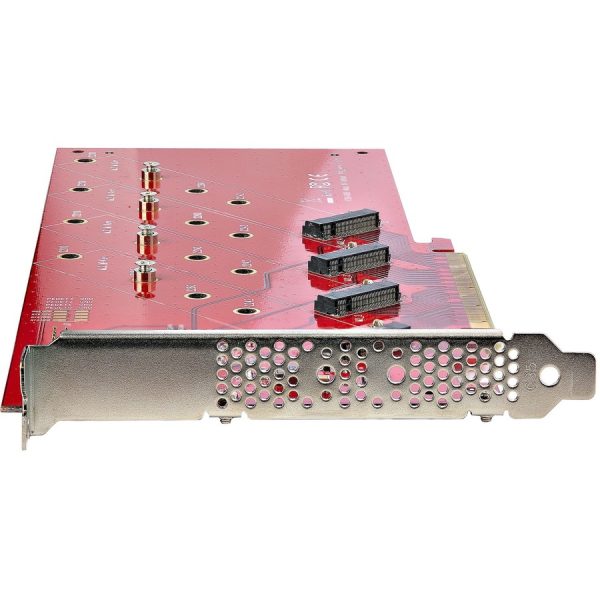 StarTech.com Quad M.2 PCIe Adapter Card, x16 Quad NVMe or AHCI M.2 SSD to PCI Express 4.0, Up to 7.8GBps/Drive, For 2242/2260/2280/22110mm PCIe M-Key M2 SSDs, Bifurcation Required - PC/Linux Compatible - Image 3