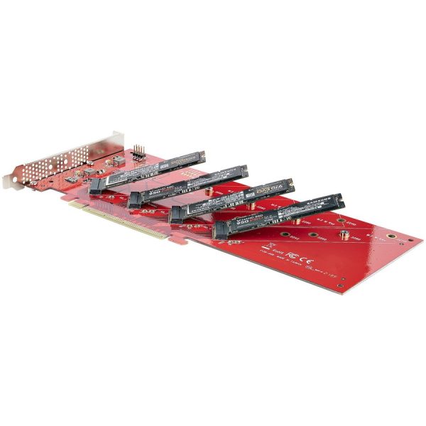 StarTech.com Quad M.2 PCIe Adapter Card, x16 Quad NVMe or AHCI M.2 SSD to PCI Express 4.0, Up to 7.8GBps/Drive, For 2242/2260/2280/22110mm PCIe M-Key M2 SSDs, Bifurcation Required - PC/Linux Compatible - Image 7