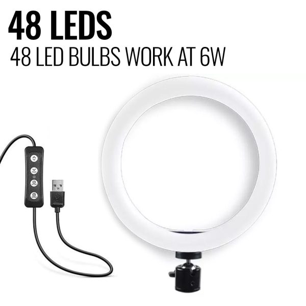 LED Ring Light With Stand For Makeup Photography Video For iPhone Selfie Stream - Image 2