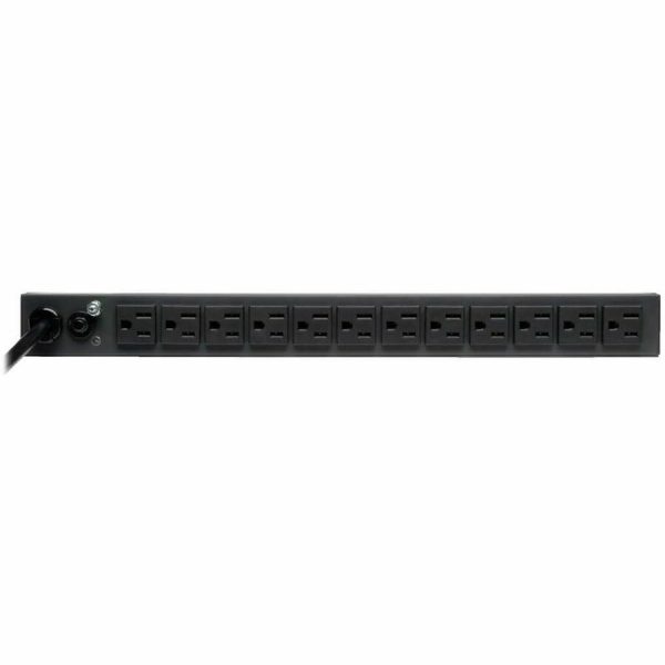 Eaton Tripp Lite Series 1.8kW Single-Phase 120V Basic PDU, 13 NEMA 5-15R Outlets, NEMA 5-15P Input, 15 ft. (4.57 m) Cord, 1U Rack-Mount - Image 3