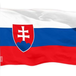 G128 Slovakia Slovak Flag | 3x5 Ft | Printed 150D Polyester - Indoor/Outdoor, Vibrant Colors, Brass Grommets, Quality Polyester, Much Thicker More Durable Than 100D 75D Polyester