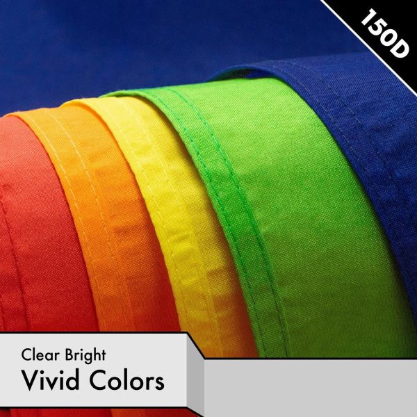 Solid White Color Flag 3x5 Ft 3-Pack Printed 150D Polyester By G128 - Image 3