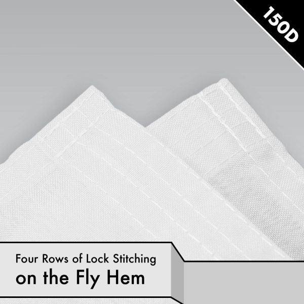 Solid White Color Flag 3x5 Ft 3-Pack Printed 150D Polyester By G128 - Image 5