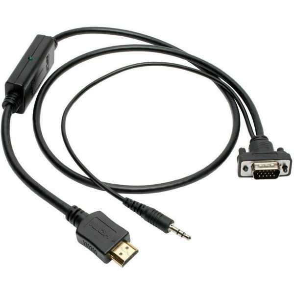 Eaton Tripp Lite Series HDMI to VGA + Audio Active Adapter Cable (HDMI to Low-Profile HD15 + 3.5 mm M/M), 6 ft. (1.8 m), TAA - Image 2