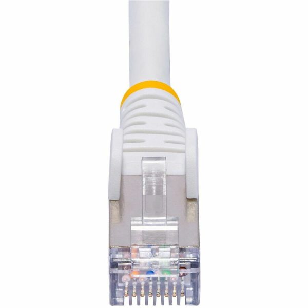 StarTech.com 1ft White CAT8 Ethernet Cable, Snagless RJ45, 25G/40G 2000MHz, 100W PoE, S/FTP, 26AWG Pure Bare Copper, LSZH Network Patch Cord - Image 4