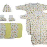 Gowns, Cap Booties And Washcloths - 8 Pc Set Cs_0023
