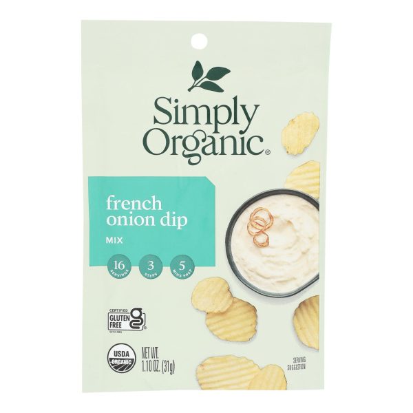 Simply Organic French Onion Dip Mix - Case of 12 - 1.1 oz. - Image 3