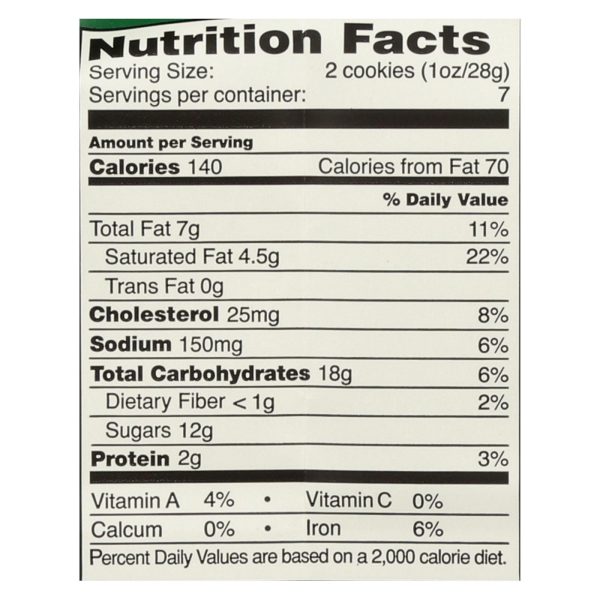 Tate's Bake Shop Double Chocolate Chip Cookies - Case of 12 - 7 oz. - Image 2