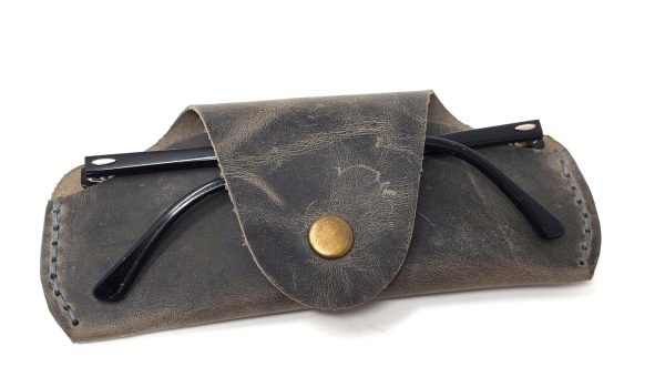 Soft Leather Glasses Case  Slim Eyeglass Sleeve Case  Sunglass Case for Men and Women  Retro Design Eyewear Case