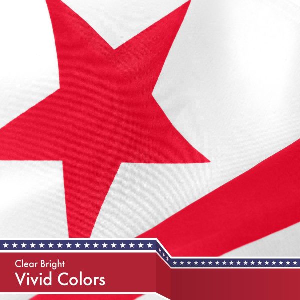 Washington DC City Flag 3x5 Ft 5-Pack 150D Printed Polyester By G128 - Image 3