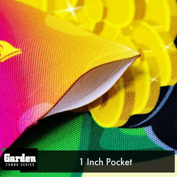 G128 Combo Pack: Garden Flag Stand Black 36x16 Inch & Garden Flag Happy St. Patrick's Day Leprechaun with Pot of Gold 12x18 Inch - Image 4