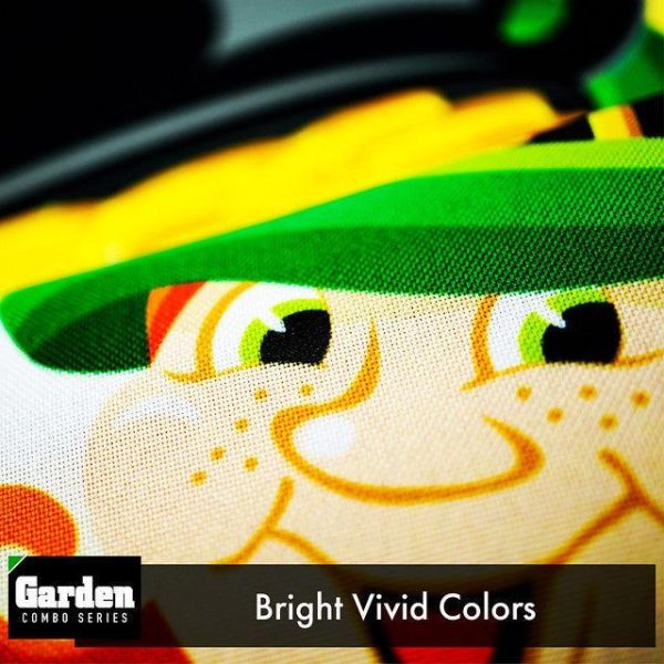 G128 Combo Pack: Garden Flag Stand Black 36x16 Inch & Garden Flag Happy St. Patrick's Day Leprechaun with Pot of Gold 12x18 Inch - Image 5