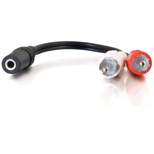 C2G 6in Value Series One 3.5mm Stereo Female To Two RCA Stereo Male Y-Cable - Image 2