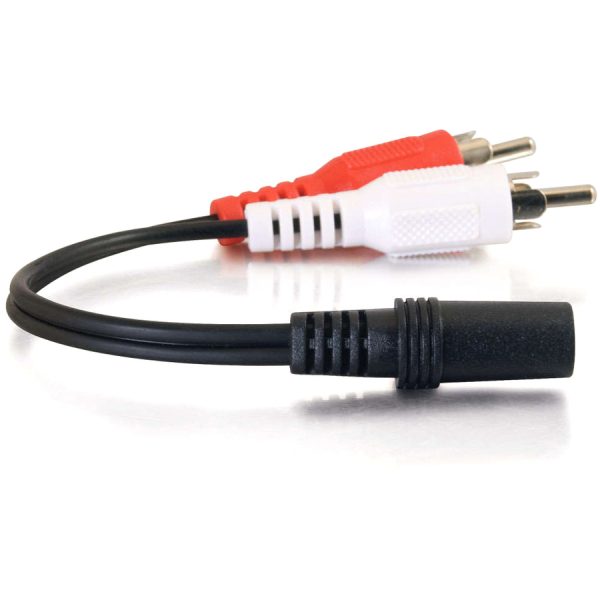 C2G 6in Value Series One 3.5mm Stereo Female To Two RCA Stereo Male Y-Cable - Image 3