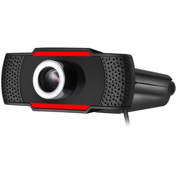 Adesso CyberTrack CyberTrack H3 Webcam - 1.3 Megapixel - 30 fps - Black, Red - USB 2.0 - Image 7