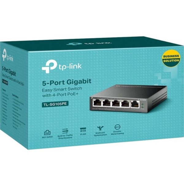 TP-Link TL-SG105PE - 5-Port Gigabit Easy Smart Switch with 4-Port PoE+ - Image 4