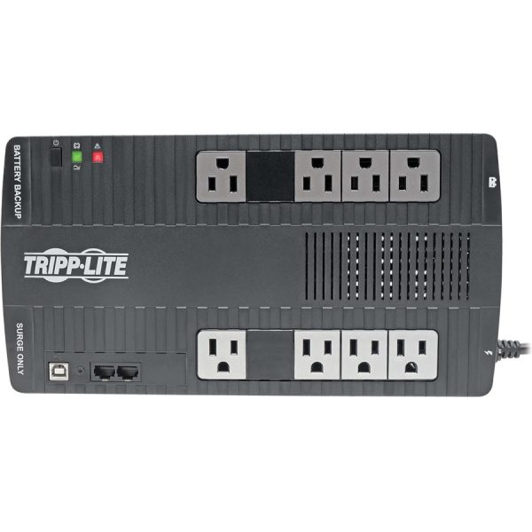 Eaton Tripp Lite Series 700VA 350W Line-Interactive UPS - 8 NEMA 5-15R Outlets, AVR, 120V, 50/60 Hz, USB, Desktop/Wall Mount - Image 4