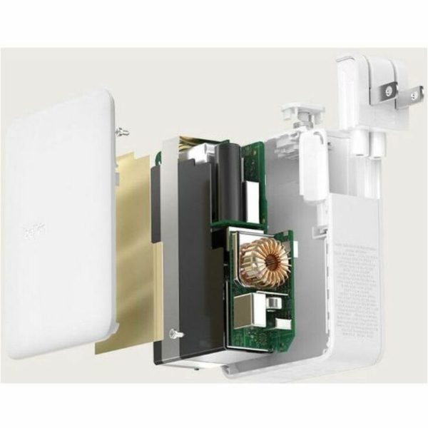 Belkin 140W Portable 4-Port GaN Wall Charger - 3xUSB-C, 1xUSB-A (140W Total) - Fast Charging - Power Adapter - White - Image 7