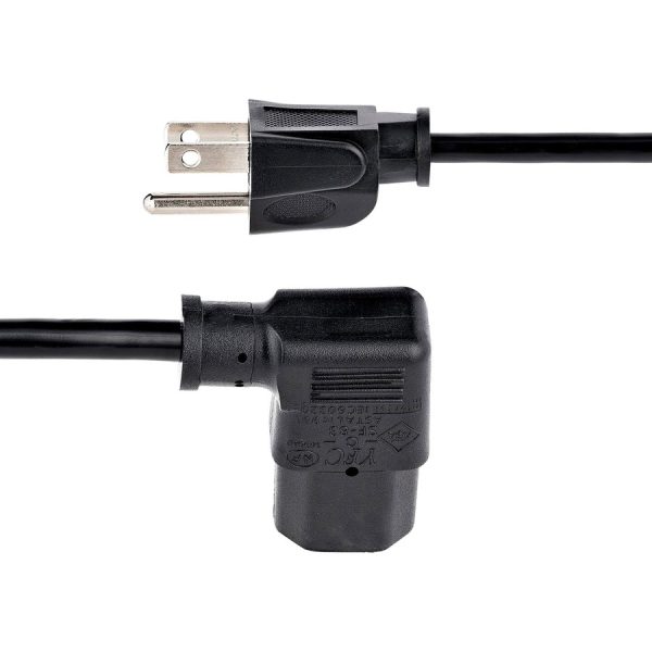 StarTech.com 3ft (1m )Computer Power Cord, NEMA 5-15P to Right Angle C13, 10A 125V, 18AWG, Replacement AC Power Cord, Monitor Power Cable - Image 5