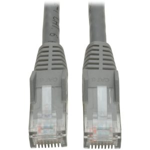 Eaton Tripp Lite Series Cat6 Gigabit Snagless Molded (UTP) Ethernet Cable (RJ45 M/M), PoE, Gray, 5 ft. (1.52 m)
