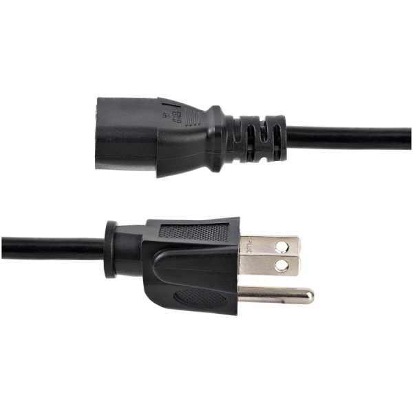 StarTech.com 10ft (3m) Heavy Duty Power Cord, NEMA 5-15P to C13, 15A 125V 14AWG, Replacement AC Computer Power Cord, PC Power Supply Cable - Image 4