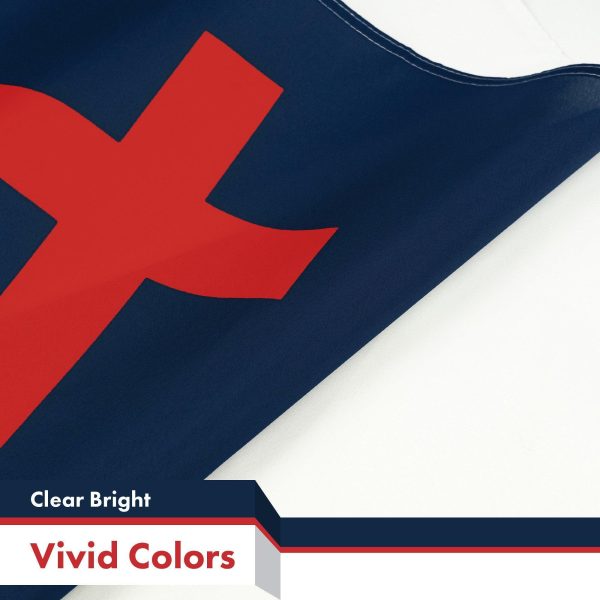 G128 10 Pack: Christian Flag | 3x5 Ft | LiteWeave Pro Series Printed 150D Polyester, 4 Corner Brass Grommets | Religious Flag, Vibrant Colors, Perfect For Balcony, More Durable Than 100D 75D Polyester - Image 3