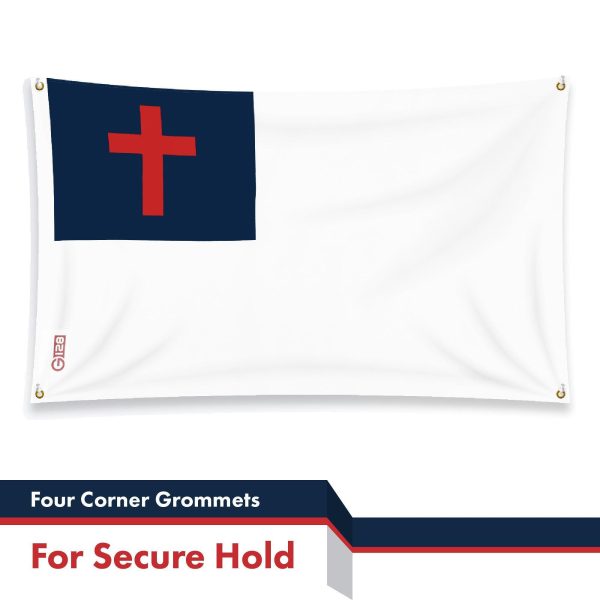G128 10 Pack: Christian Flag | 3x5 Ft | LiteWeave Pro Series Printed 150D Polyester, 4 Corner Brass Grommets | Religious Flag, Vibrant Colors, Perfect For Balcony, More Durable Than 100D 75D Polyester - Image 6