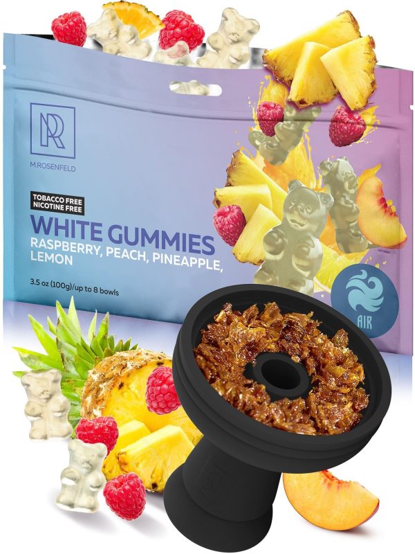 Hookah Flavor White Gummies   Herbal Shisha Hookah Flavors Nicotine Free   3.5 ounce   100 Gram Hookah Shisha Tobacco Free Hookah Tobacco & Nicotine Free Shisha   Shisha Hookah Flavors (Pack of 1)