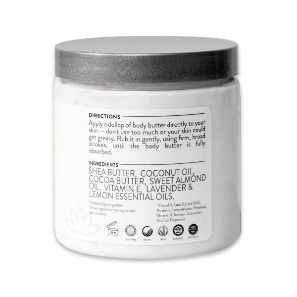 Organic Whipped Body Butter  Coconut Lime Vegan 24 Hr Hydration Less Stretch Marks All Skin Types Child Safe Organic 8 oz - Image 3