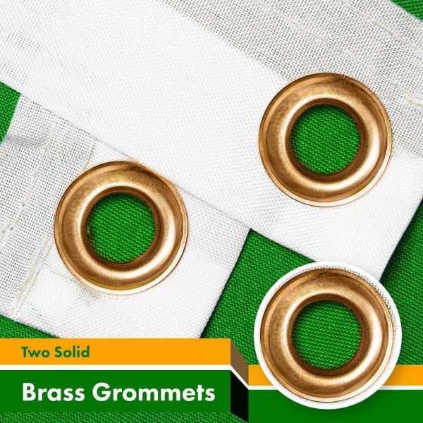 G128 Ireland Erin Go Bragh Flag | 3x5 Ft | Printed 150D Polyester - Indoor/Outdoor, Vibrant Colors, Brass Grommets, Quality Polyester, Much Thicker More Durable Than 100D 75D Polyester - Image 2