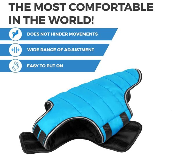 Dog Winter Coat for Small Medium & Large Dogs   Waterproof Dog Warm Jacket for Cold Weather   Snow Dog Puffer Vest Boys & Girls   Adjustable Doggie Coat with Velcro   Winter Clothes All Breed   Blue - Image 3