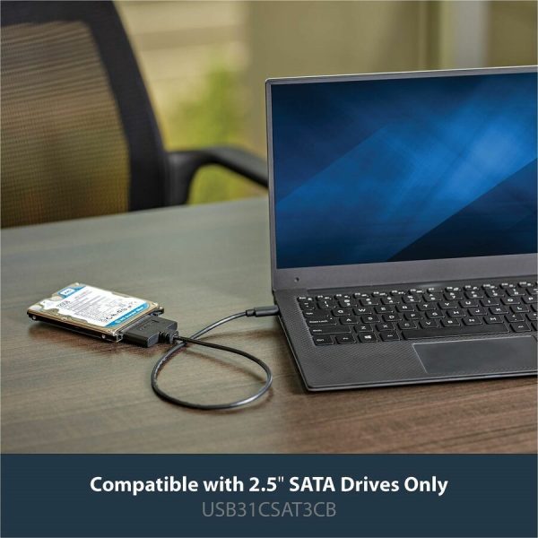 StarTech.com USB C To SATA Adapter - for 2.5" SATA Drives - UASP - External Hard Drive Cable - USB Type C to SATA Adapter - Image 2