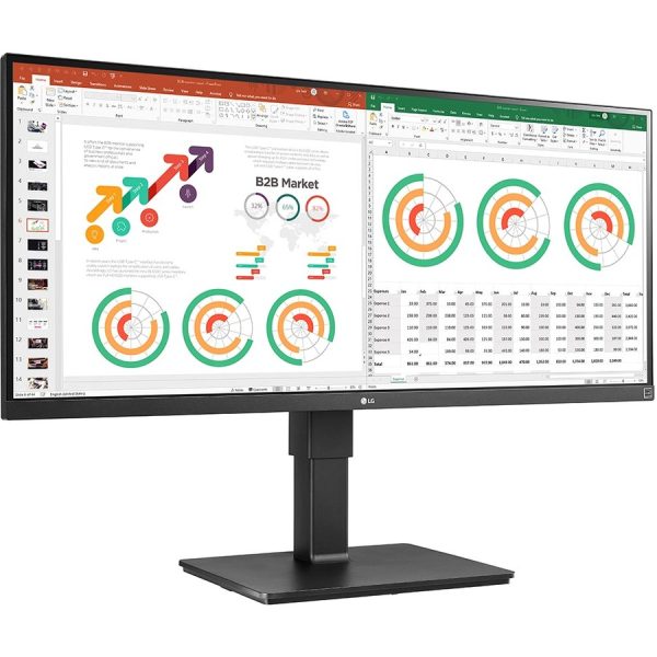 LG Ultrawide 34BN770-B 34" Class QHD LCD Monitor - 21:9 - Matte Black - Image 4