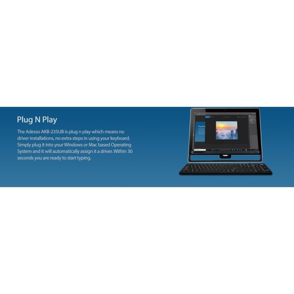 Adesso Antimicrobial Waterproof Desktop Keyboard - Image 6