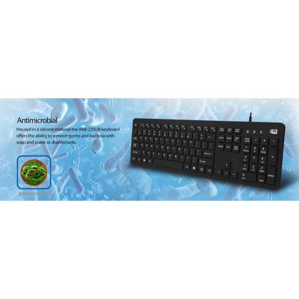 Adesso Antimicrobial Waterproof Desktop Keyboard - Image 10