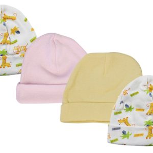 Baby Girl Infant Caps (pack Of 4) Nc_0319