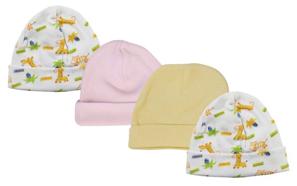 Baby Girl Infant Caps (pack Of 4) Nc_0319